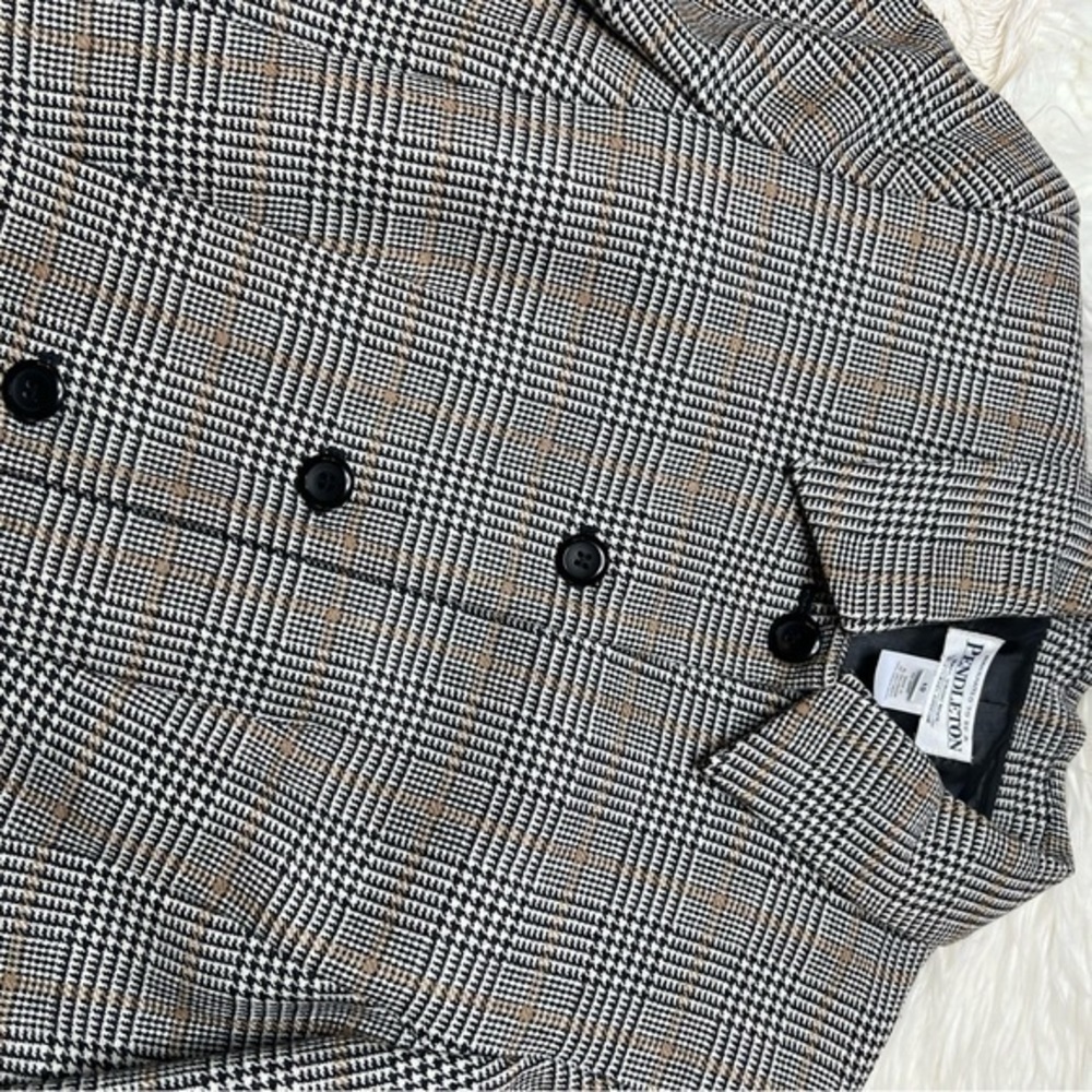 Pendleton wool button down plaid blazer jacket - image 5
